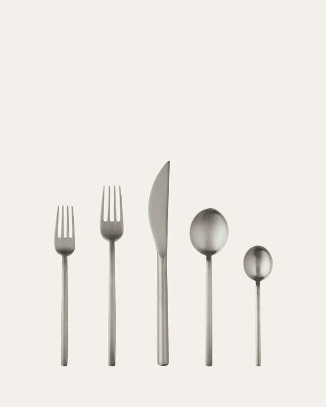 Due Ice Champagne 5-Piece Flatware Set
